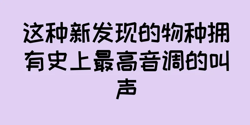 这种新发现的物种拥有史上最高音调的叫声