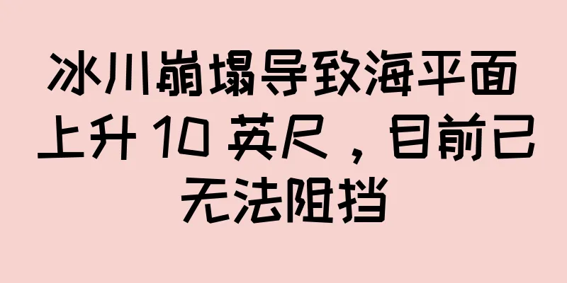 冰川崩塌导致海平面上升 10 英尺，目前已无法阻挡