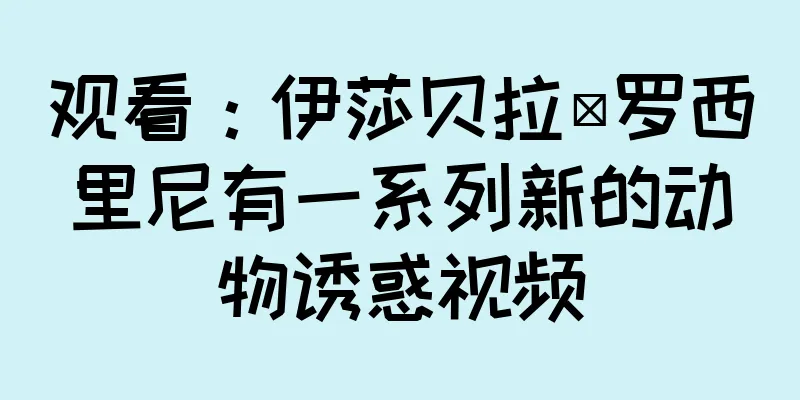 观看：伊莎贝拉·罗西里尼有一系列新的动物诱惑视频