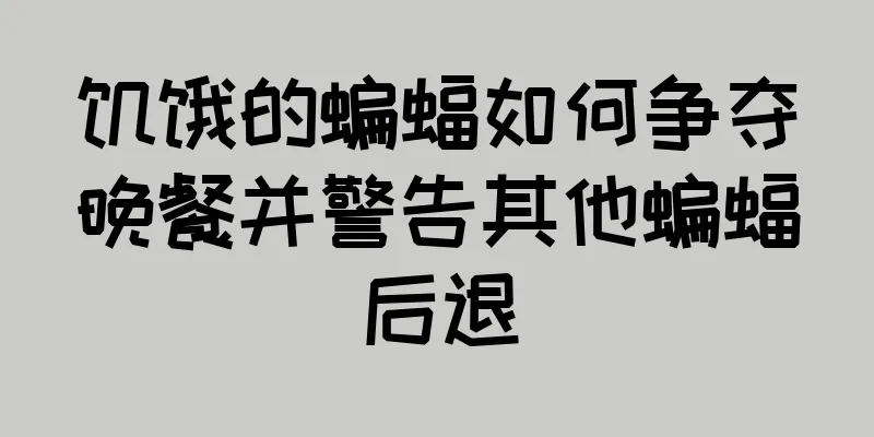 饥饿的蝙蝠如何争夺晚餐并警告其他蝙蝠后退