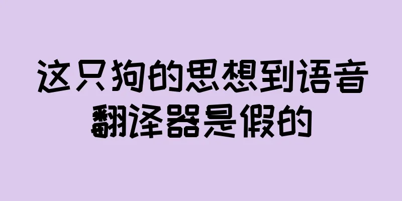 这只狗的思想到语音翻译器是假的