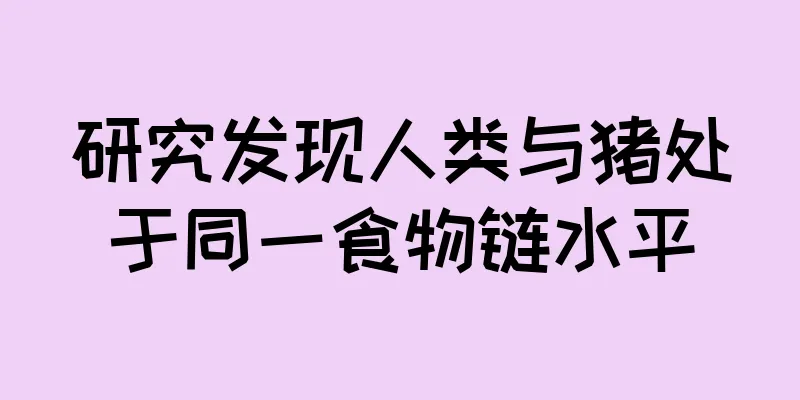 研究发现人类与猪处于同一食物链水平
