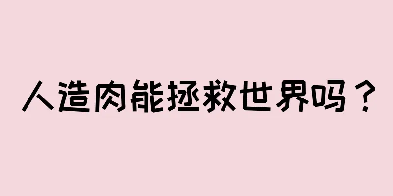人造肉能拯救世界吗？