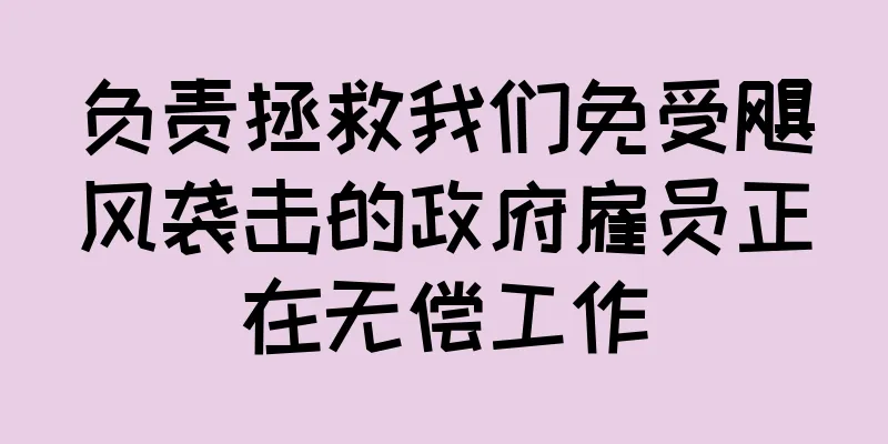 负责拯救我们免受飓风袭击的政府雇员正在无偿工作