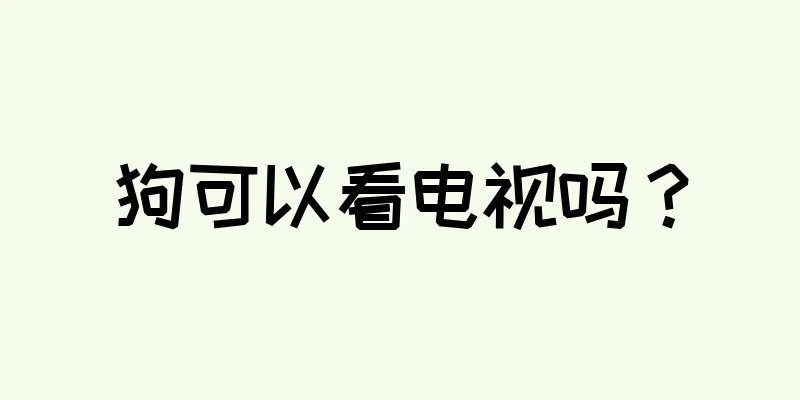 狗可以看电视吗？