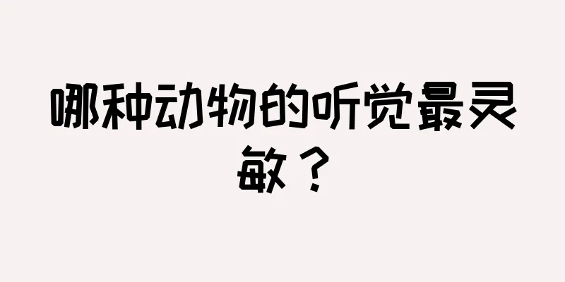 哪种动物的听觉最灵敏？