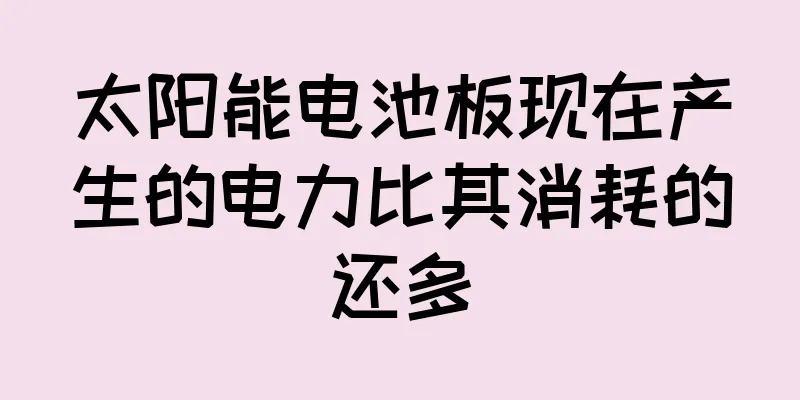 太阳能电池板现在产生的电力比其消耗的还多