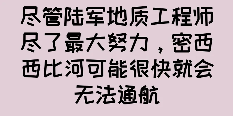 尽管陆军地质工程师尽了最大努力，密西西比河可能很快就会无法通航