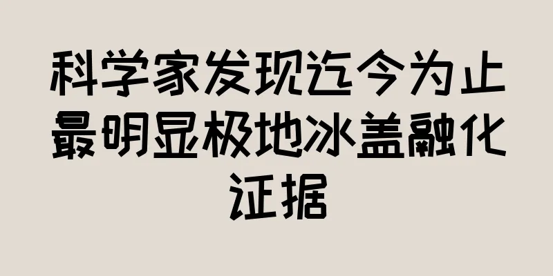 科学家发现迄今为止最明显极地冰盖融化证据