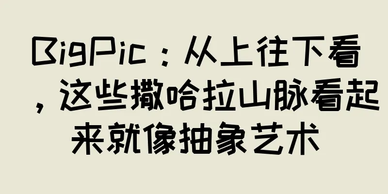 BigPic：从上往下看，这些撒哈拉山脉看起来就像抽象艺术