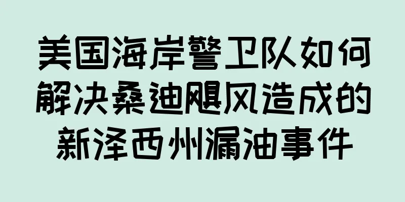 美国海岸警卫队如何解决桑迪飓风造成的新泽西州漏油事件
