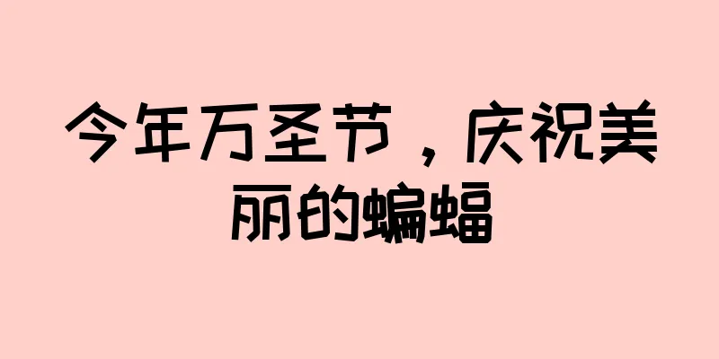 今年万圣节，庆祝美丽的蝙蝠