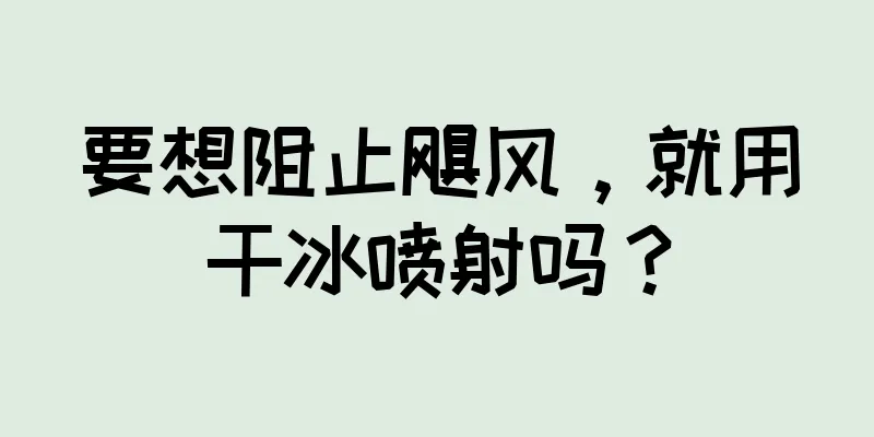 要想阻止飓风，就用干冰喷射吗？