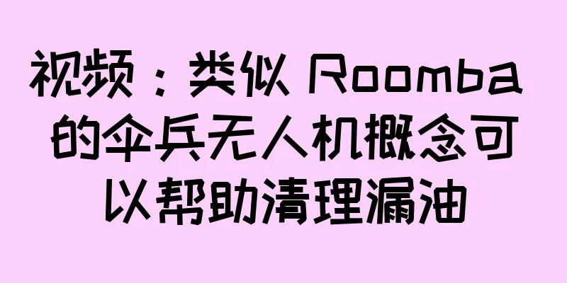 视频：类似 Roomba 的伞兵无人机概念可以帮助清理漏油