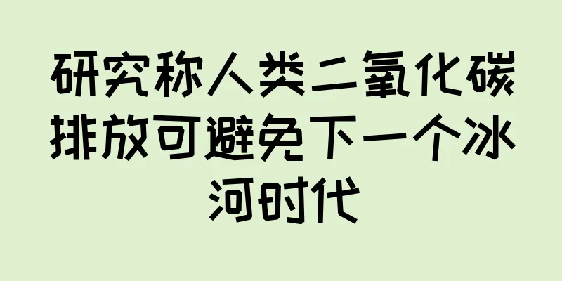 研究称人类二氧化碳排放可避免下一个冰河时代