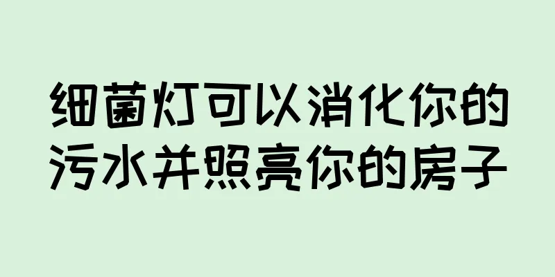 细菌灯可以消化你的污水并照亮你的房子