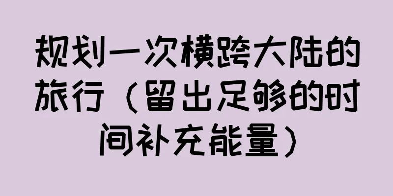 规划一次横跨大陆的旅行（留出足够的时间补充能量）