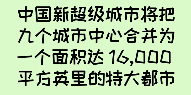中国新超级城市将把九个城市中心合并为一个面积达 16,000 平方英里的特大都市