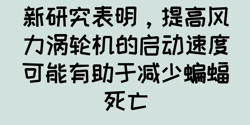 新研究表明，提高风力涡轮机的启动速度可能有助于减少蝙蝠死亡
